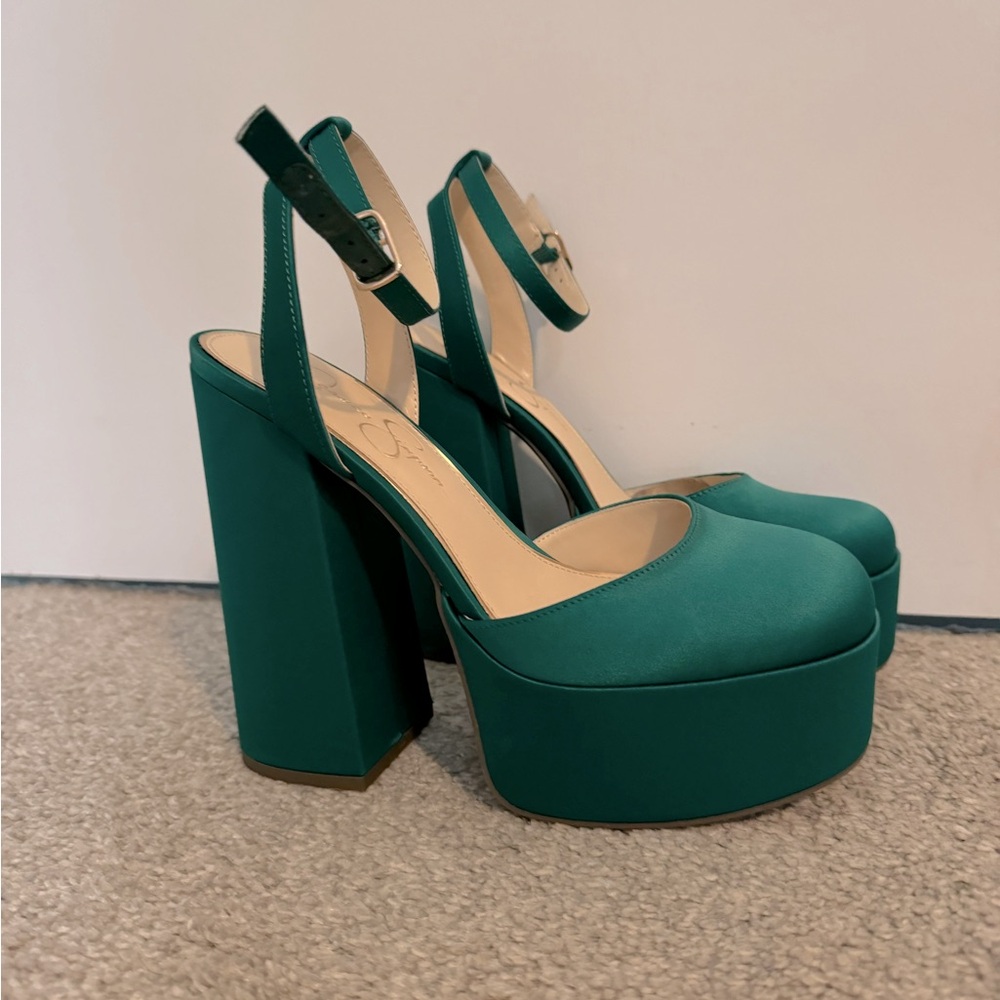 Jessica Simpson platform block heels